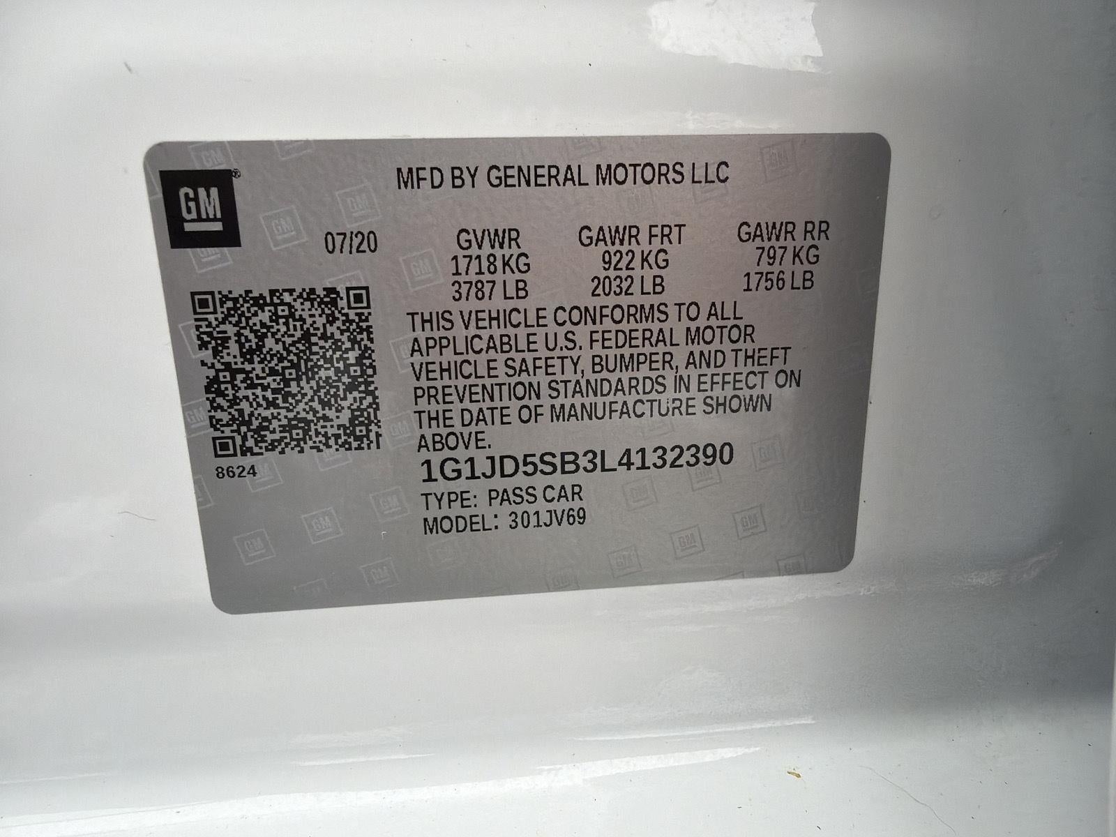 2020 Chevrolet Sonic LT Sedan