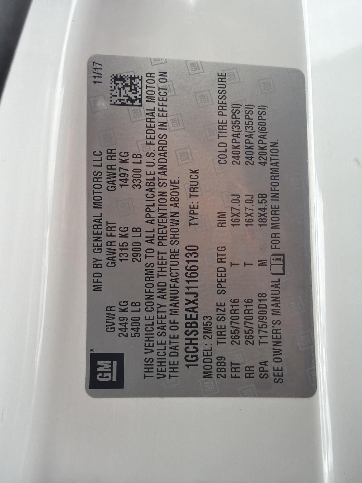 2018 Chevrolet Colorado 2WD Work Truck