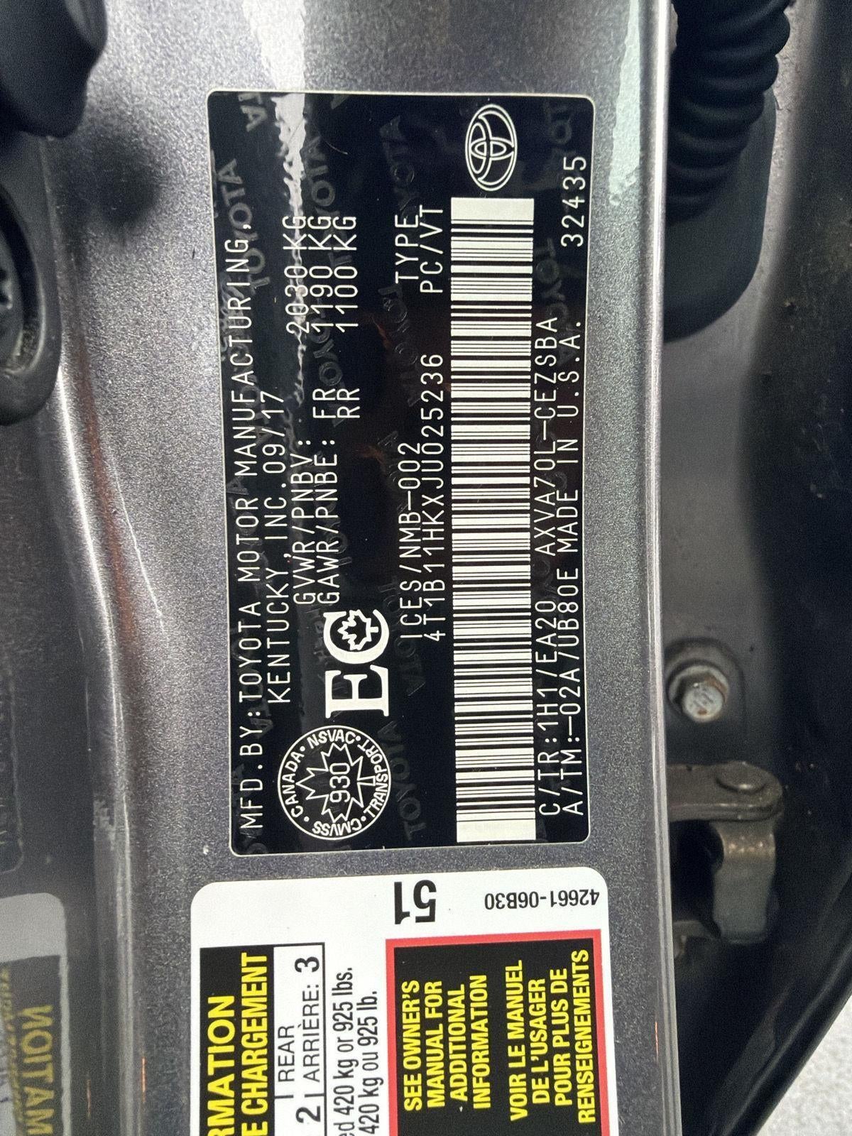 2018 Toyota Camry LE