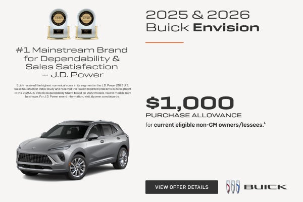 $1,000 PURCHASE ALLOWANCE for current eligible non-GM owners/lessees.1